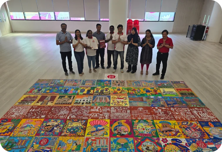 CommunityImpactInAction LargestSingapore ThemedIndianCanvasMontage